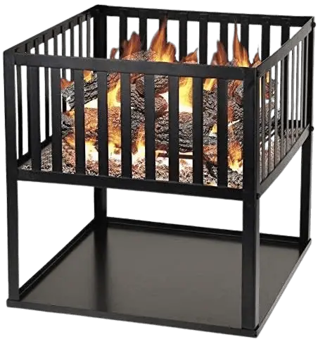 Garden Mile Black Steel Outdoor Fire Pits for Garden with Ash Tray