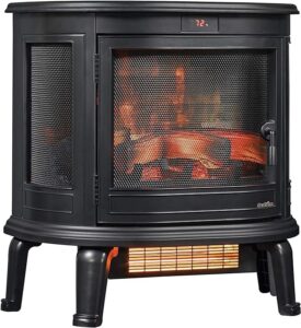Duraflame Infrared Quartz 3D 1500 W Black Curved Front Infrared Electric Fireplace