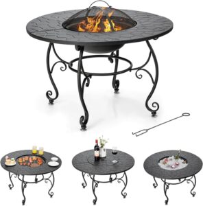 TANGZON Fire Pit Coffee Table